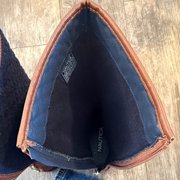 Nautica Navy Quilted and Brown Boots - Picture 11 of 13
